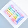 6ks/sada Kawaii Stahovací zvýrazňovače Makaron Pastelový Zvýrazňovač Pero Fluorescenční popisovače pro školní potřeby Roztomilé psací potřeby