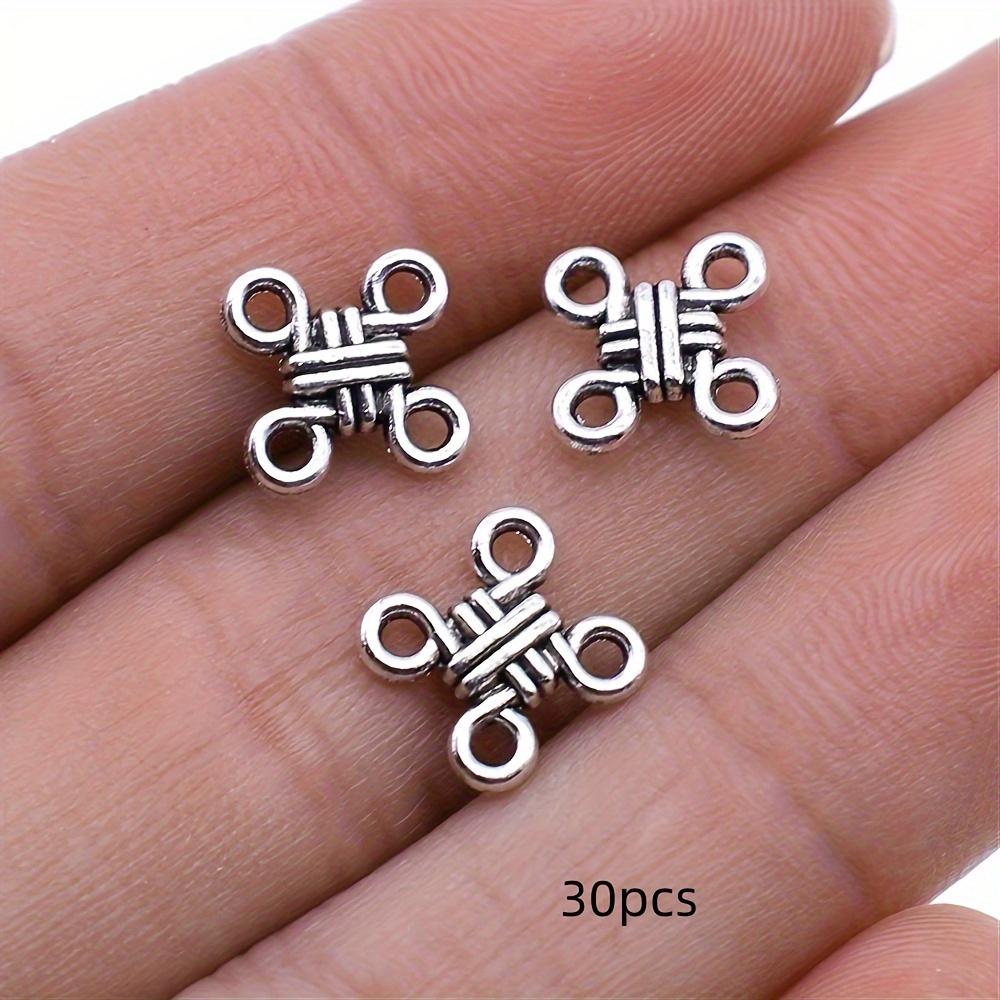 30 Antique Silver Lucky Chinese Knot Pendant Connectors Antique Bronze Alloy Pendant Chains Suitable for DIY Handmade Jewelry Ac