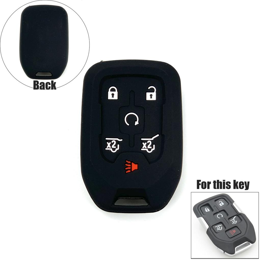 Car Key Case Smart Keyless Remote Fobs Shell Cover Keychain for Chevrolet Suburban Tahoe 2018 GMC Yukon