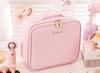 PU Leather Waterproof Multifunctional Cosmetic Storage Case With Mirror Lipstick Jewelry Make-Up Brush Organize Deposit Box