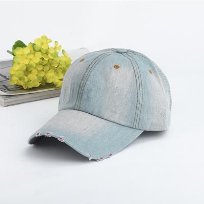 Solid Denim Baseball Cap Women Girls Snapback Cap Hip Hop Dad Hat Summer Hat