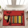 Red Carpet Cartoon Striped Dog Floor Mat Doormat Soft Welcome Mat Living Room Carpet Rug For Bedroom Home Decor