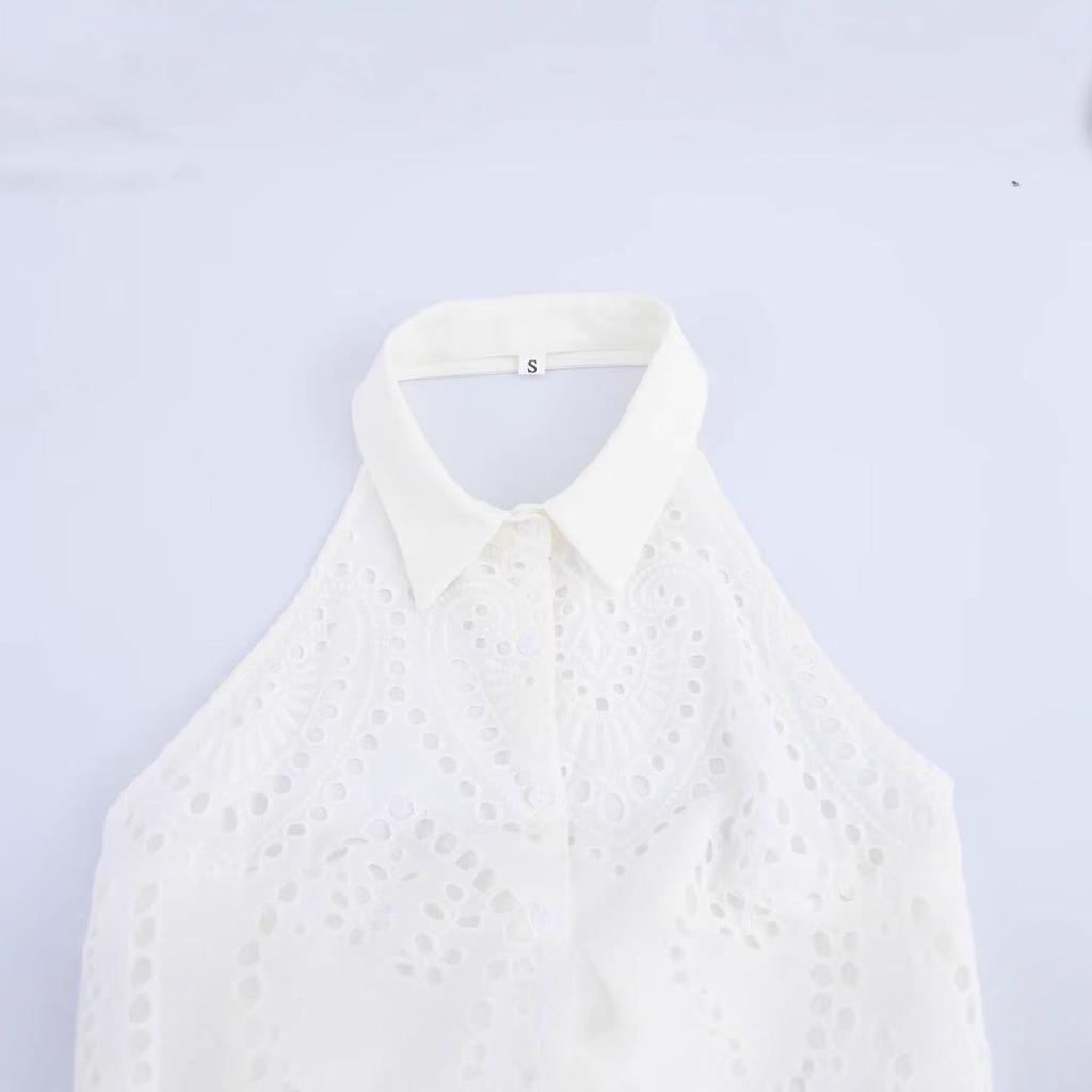 2025 Spring Women's Stylish European & American Embroidered Lapel Dress