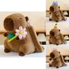Süßes Capybara Blume Burger Pommes Hase Dekoratives Plüsch-Rucksack für Mädchen und Kinder
