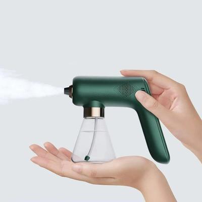 Mini Wireless Electric Sanitizer Sprayer USB Rechargeable Nanometer Blue Light Disinfection Sprayer Fogger Machine Home Garden