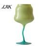 Bright Macaron Color Cup Glass Goblet, Wave Cup, Creative Decorative Cocktail Glassware, Photo-friendly Novelty Bar Goblet Tool for Wine Cocktails