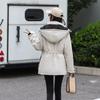 Women's Down Jacket Winter Women's Hooded Fashion Waist Slimming Jacket Workwear