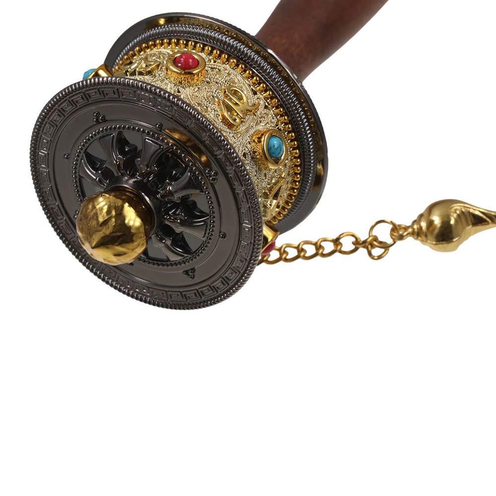 Hand Cranking Tibetan Prayer Wheel Colourful Religious Ornament  Home Decoration