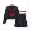 Einheitliches Rotes Sanben Matrosenuniform Schulangebot Rock Echtes Set College-Stil Faltenrock