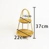 Woven-Style PP Multi-Tier Serving Basket Snacks Fruits Bread Dim Sum Japanese Style Storage Organizer