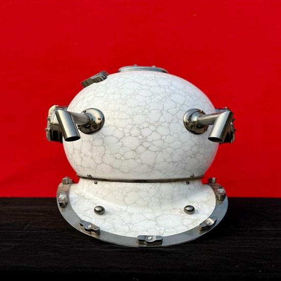 White Scuba Diving Helmet Mark V 45.72 Cm Maritime Ship's Decorative Helmet Best Décor Gift