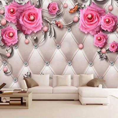 Benutzerdefinierte 3D Fototapete Moderne Schmuck Blume Wandbilder TV Hintergrund Wandbild Wohnzimmer Schlafzimmer Tapete