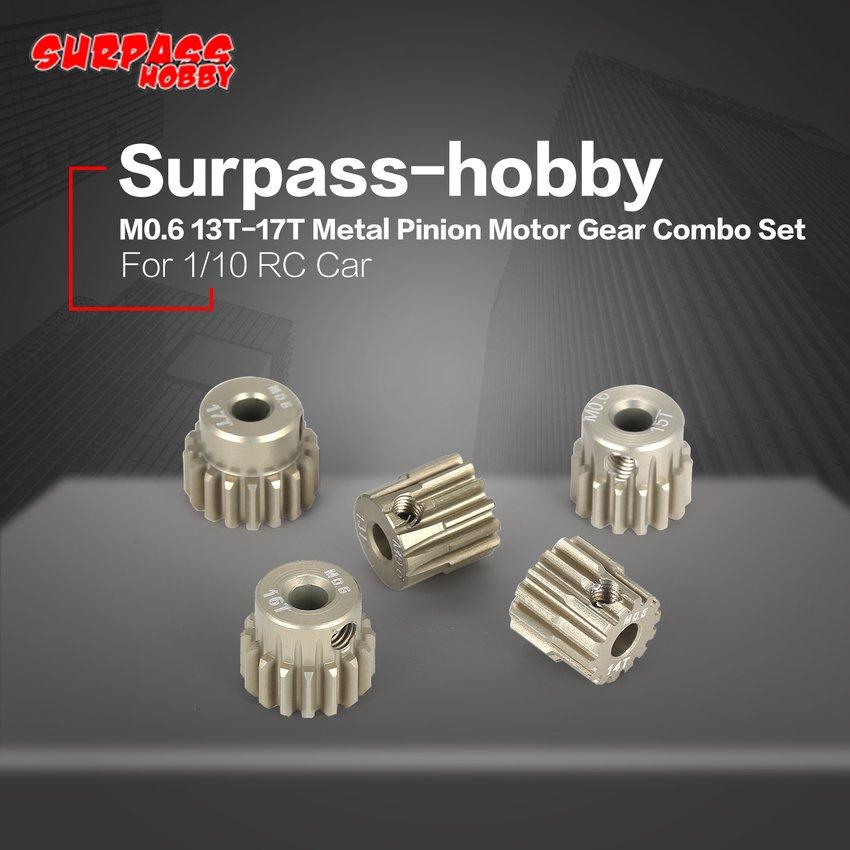 QUARKZMAN M0.6 Ritzel-Set 5 Stück – 16T Bis 20T Für 3.175mm Motorwelle, Aluminiumlegierung, Perfekt Für 1/10 RC Auto