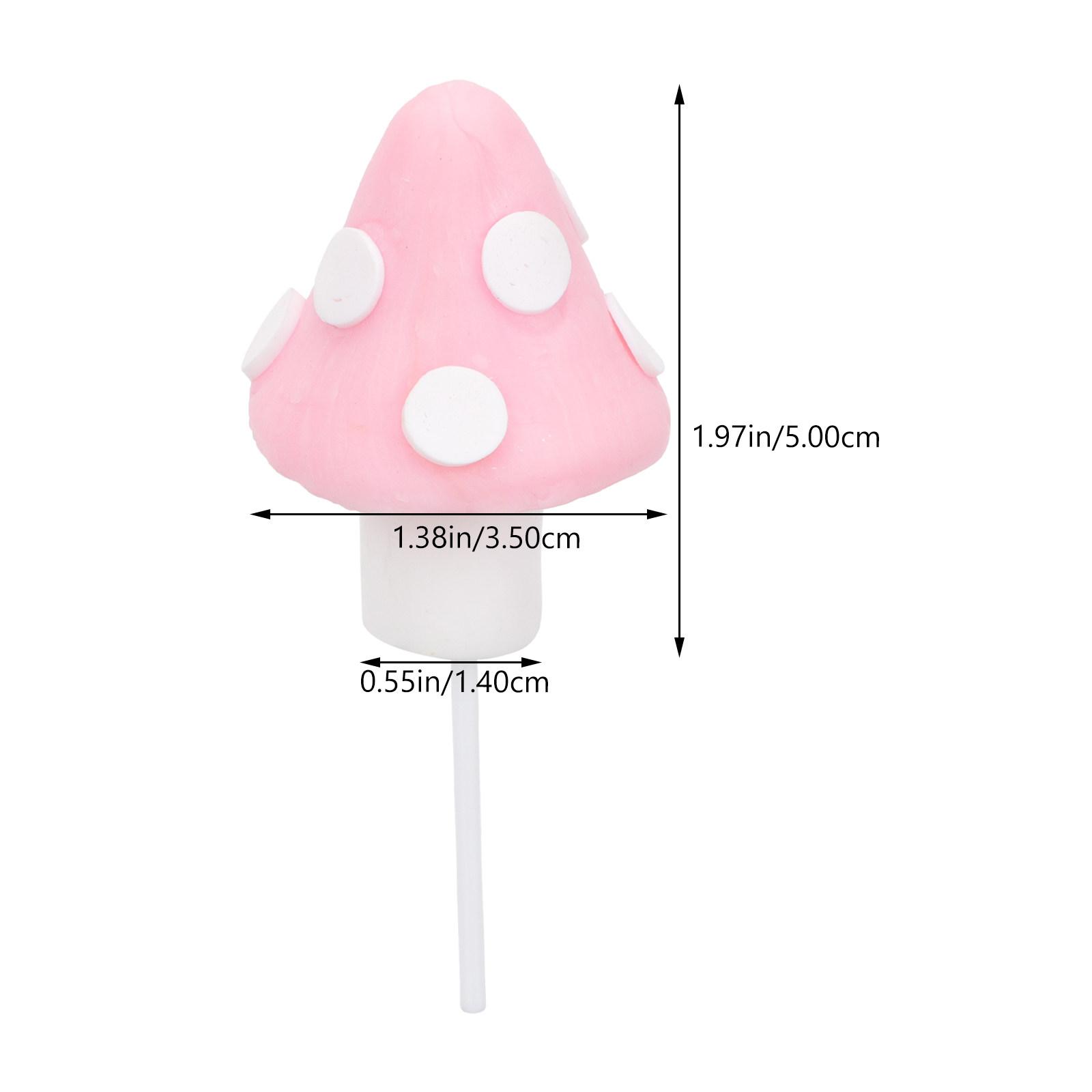

10pcs Miniature Mushroom Cake Decorations Polymer Clay Accessories for Baking Dessert Crafts Safe Reliable Various Sizes Garden розовый