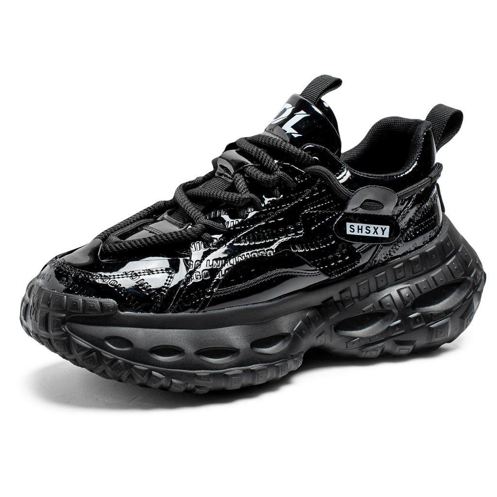 Trendy sports shoes spring and autumn new thick-soled heightening dad shoes men's contrasting colors fashionable casual running men's shoes