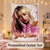 Custom Personalized Tapestry,Sabrina Carpenter Print Custom Name Text Wall Art Hanging for Bedroom