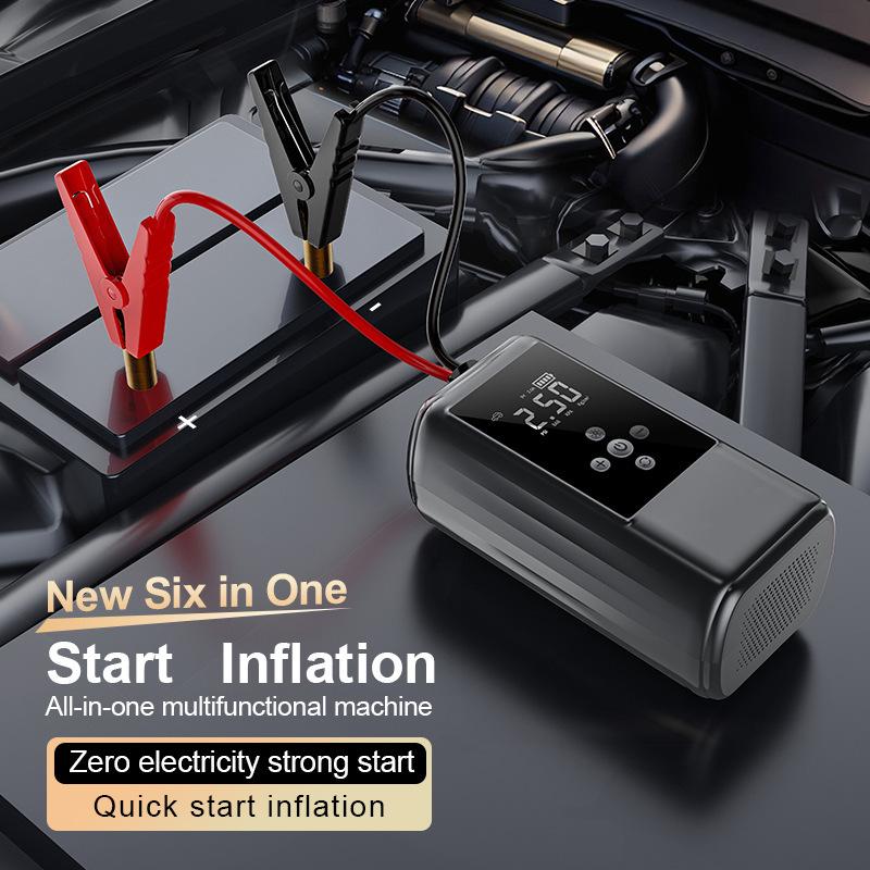 6 In 1 Portable 800A Jump Starter Power Bank, 12V Car Starting Device with Air Pump, Emergency Battery Booster for SUV