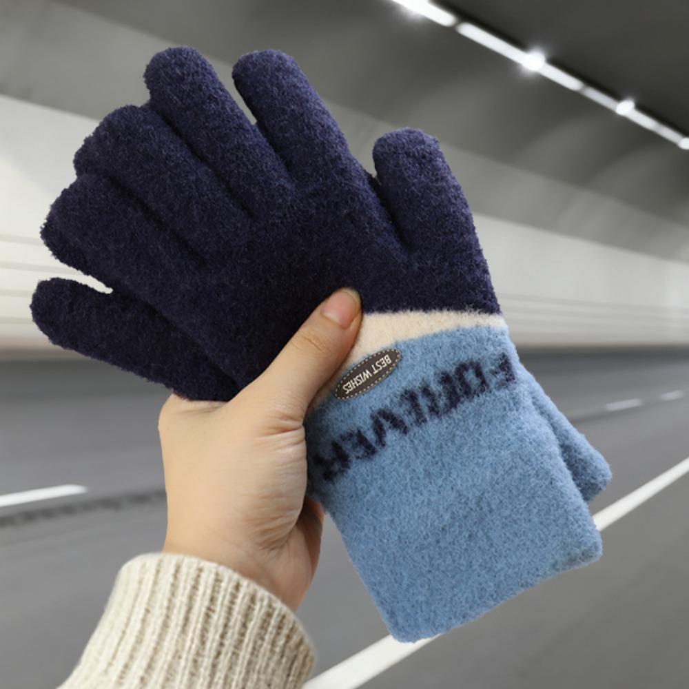 Warm Five-finger Gloves Knitted Cycling Gloves Unisex Touchscreen Gloves