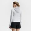 FILA Fitness Fashion Comfortable Simple Sports Training Slim Fit Hooded Knit Jacket Women jackets Light-Blue Gray A51W621501FGY