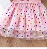 2024 Summer Little Girls' Puffy Tulle Spaghetti Strap Princess Dress