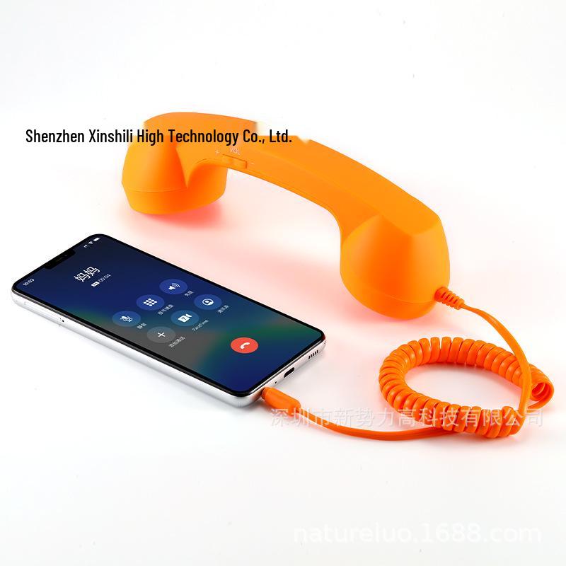 In-Stock Retro Style Girlish Phone Handset with Adjustable Volume and Microphone for Students