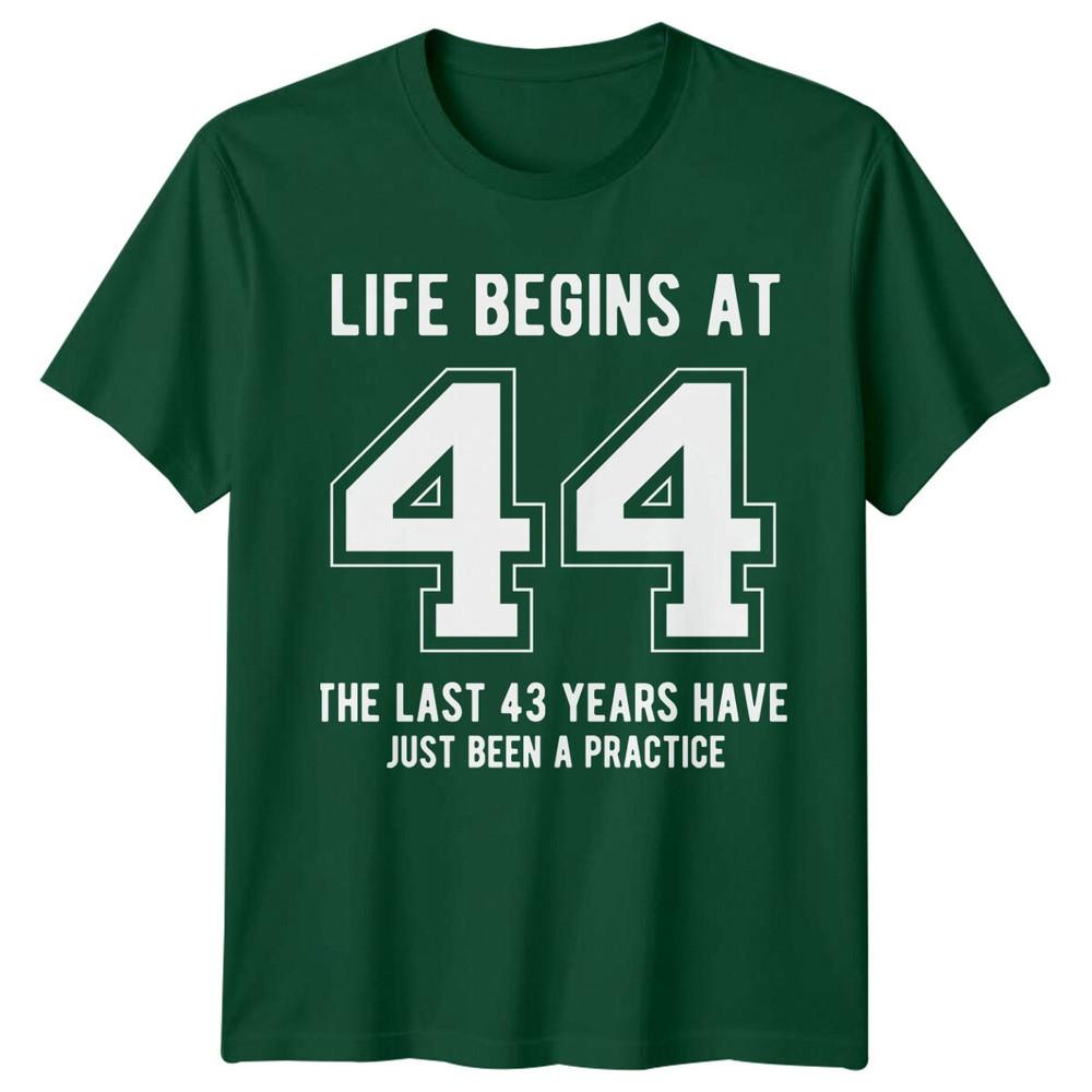 Life Begins At 44 44th Birthday Unisexs TShirt Unisexs Tee Graphic Unisex Top S