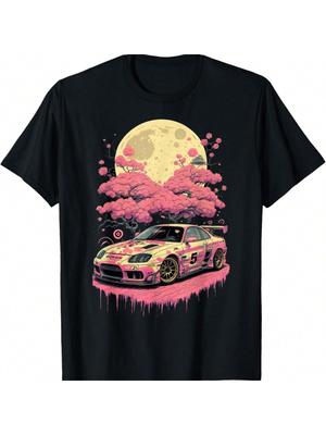 Anese Car Racing Drifting Cherry Blossom JDM Girl Racer T-Shirt