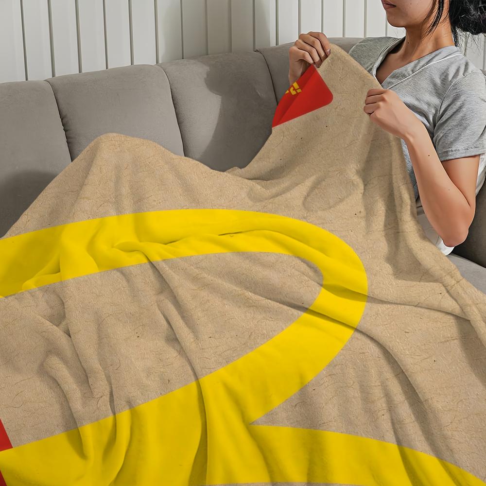 Mode Niedlich M-Mcdonalds Logo Lustige Decke Plüsch Nickerchen Sofa Teppich für Wohnzimmer Büro Schlafzimmer Geburtstag Zuhause Reise Kinder Geschenke