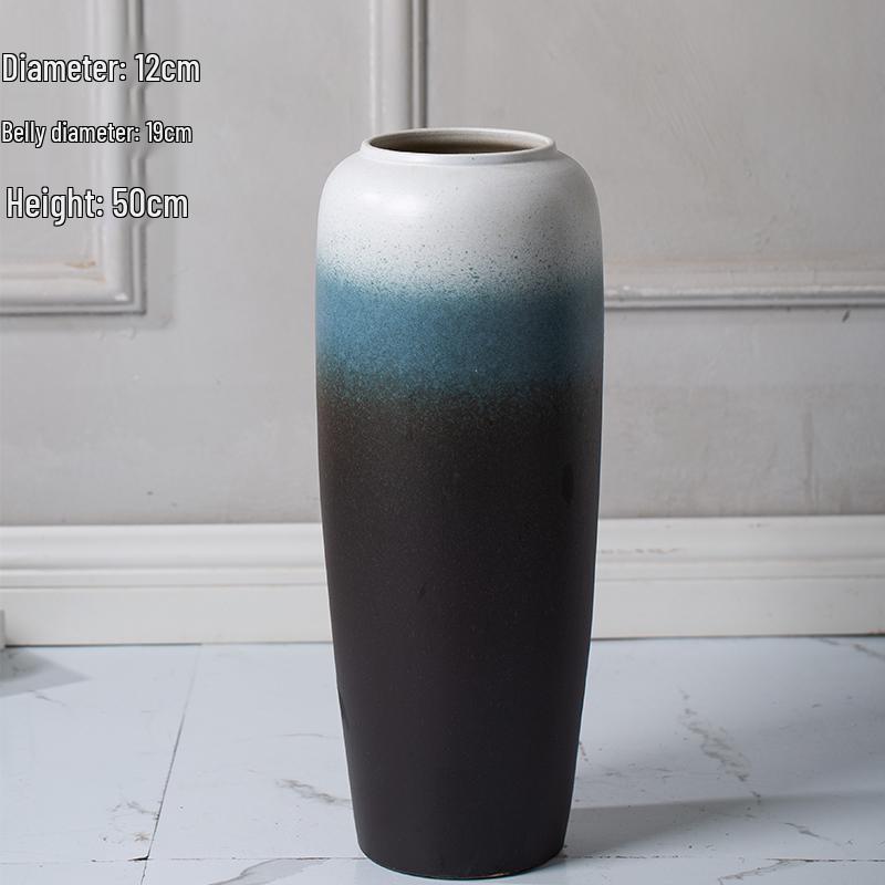 Ceramic Floor Vase for Living Room Dried Flower Arrangement - New Chinese Style Home Decor