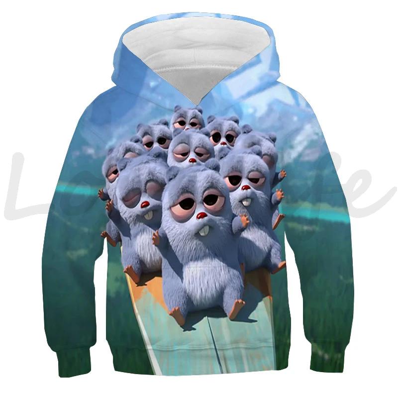 Grizzy i Lemingi Bluzy Dziecięce Casualowe Bluzy z Kapturem Topy Sudadera Chłopcy Dziewczynki Słońce Niedźwiedź Grizzly Bluzy z Kapturem Dzieci Bluza z Kapturem