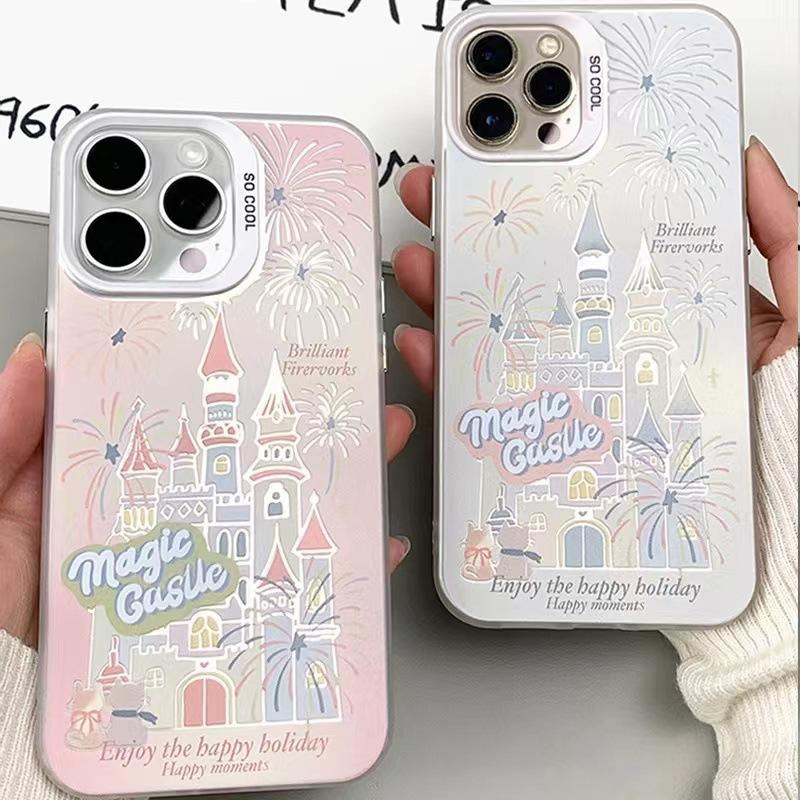 ins Dream Magic Castle Apple 11promax mobile phone case iPhone11 color silver 11IMD11PC11 large hole