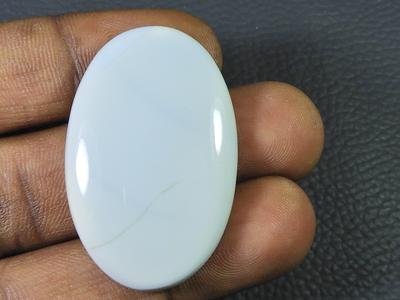 49Cts. Natural Peru Blue Opal Oval Crystal Cabochon Loose Gemstone 27X41MM SK-2489