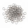 50pcs Stainless Steel 1/1.2mm Thick 6 8 10 12 14mm Twist Open Jump Rings for DIY Jewelry Making Findings for Earrings Necklace
