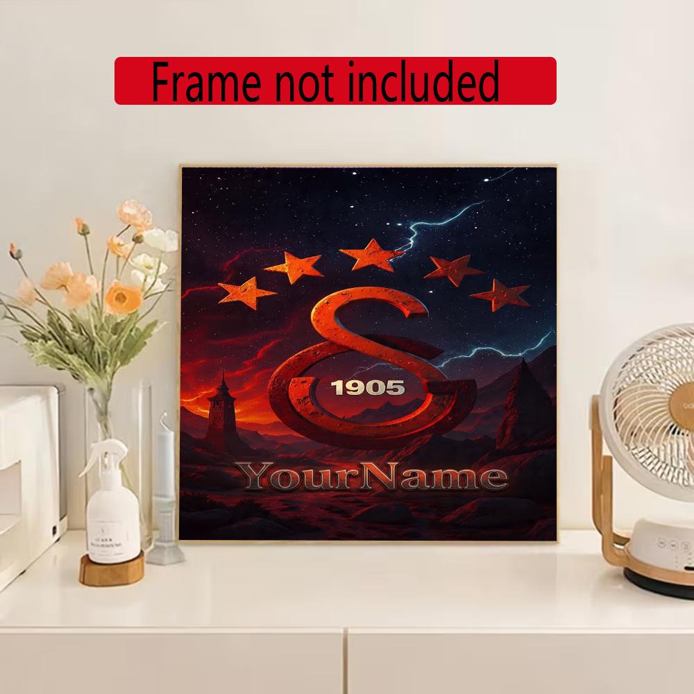 Galatasaray Personalized Text Diamond Painting Round Diamond Mosaic Rhinestones Diamond Embroidery Craft Kit Wall Decor Without Frame
