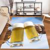Cheers Toast Beer Foam Glasses Pattern with Blue Sky Background Printed Carpet Suitable for Use As an Anti-slip1 For1room and Bedroom Sofas