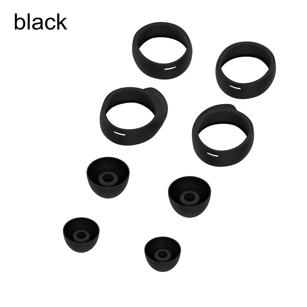 Fashion Anti-Slip Silicone Eartips Cover In-ear Earphone Earbuds Cover for Samsung Galaxy Buds Headphone Ear tips Kits Black Red