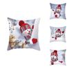 Vibrant 18" Christmas Cushion Cover With Adorable Snowman Santa Claus Design For Home Aesthetics
