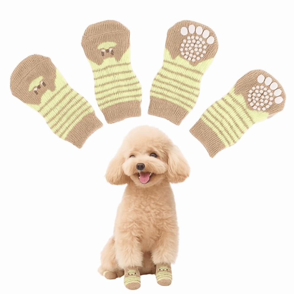A Pair Non-Slip Dog Booties Cotton Pet Supplies New Pet Socks  Cold Weather