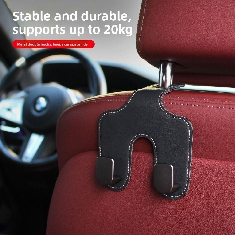 Double Hook Car Back Seats Hook 2 in 1 Auto Rear Seats Hanger Universal Car Headrest Hooks  Purse