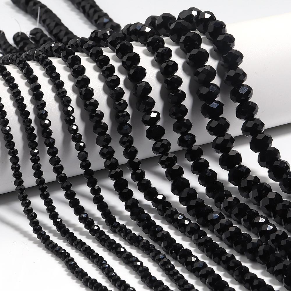 3/4/6/8/10mm Faceted AB Clear Glass Crystal Rondelle Beads Colorful Loose Spacer Beads For Jewelry Making DIY Bracelet Necklace