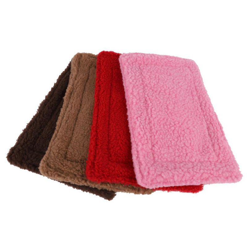 Blanket Mat Hamster Rabbit Cat Kitten House Pad Quilt Double Sided Fleece Warm Nest Bedding Cover