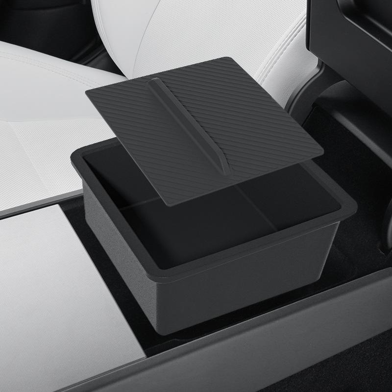 For Tesla New Model Y L Juniper 2026 2025 Center Control Storage Organizer Box Armrest Box Glasses Phone Holder Tray Accessories