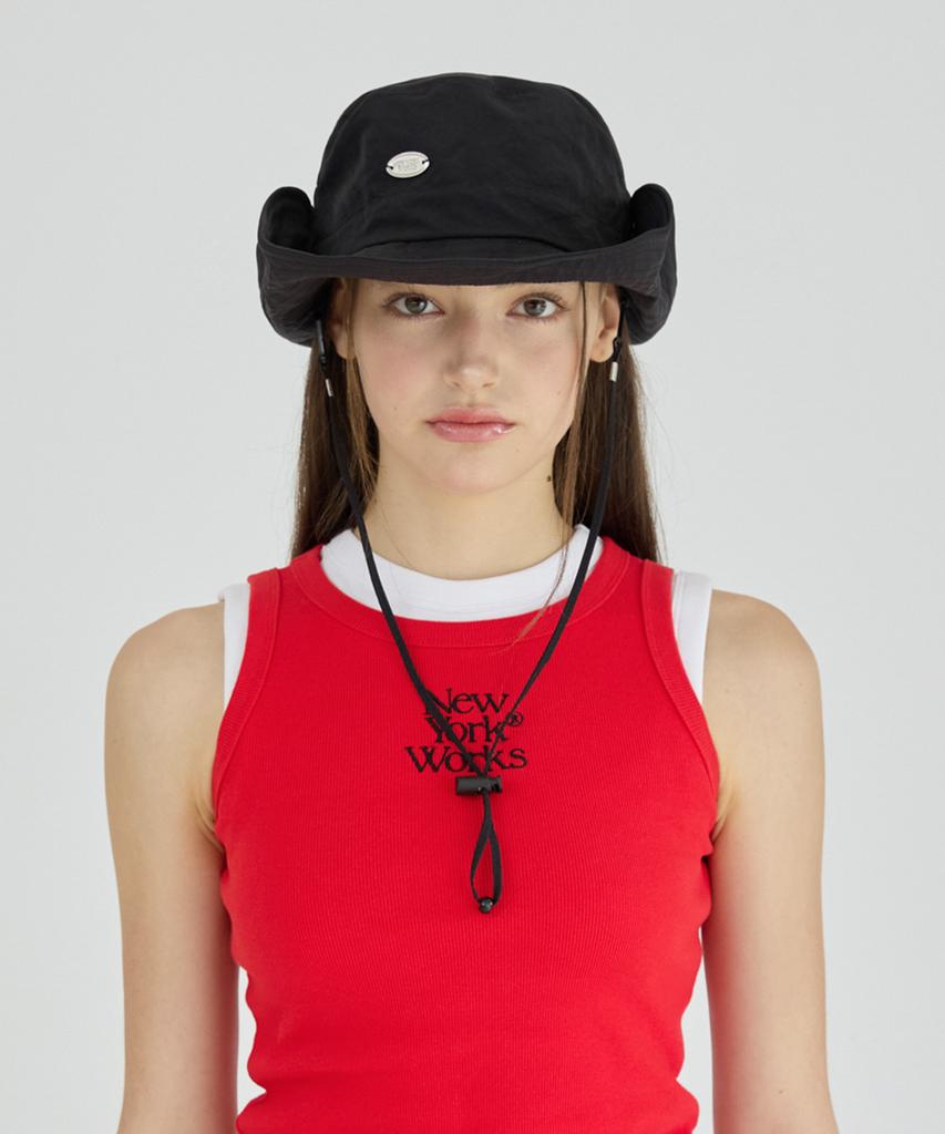 Nyuyogwogseu Safari Bucket Hat_ Black