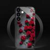 Red Rose Tempered Glass Phone Case Suitable for Samsung Galaxy S26 S25 S24 S23 S22 S20 FE/Ultra/Plus Anti Drop Back Cover