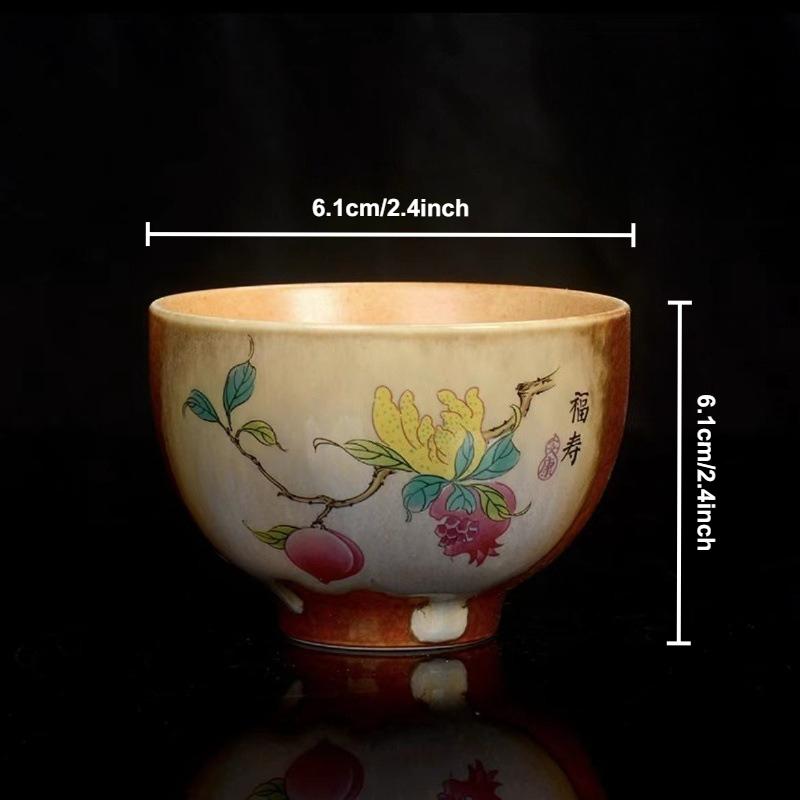 Retro Wood Fired Teacups Creative Handmade Ceramic Mug Chinese Kung Fu Gongfu Tasting Master Cup Tea Ceremony Teaware Drinkware