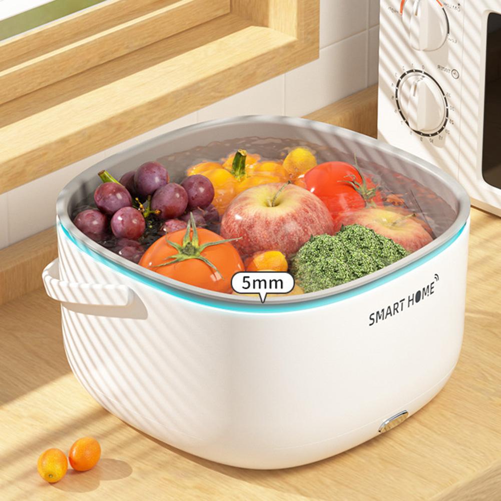 Ultrasonic Vegetable Washing Machine Food Purifier Automatic Residue Removal Portable Fruit and Vegetable Drain Basket