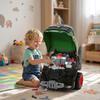 Children's Truck Engine Toy, Steering Wheel, Fog Effect, Sound and Light, Ages 3-6, Green