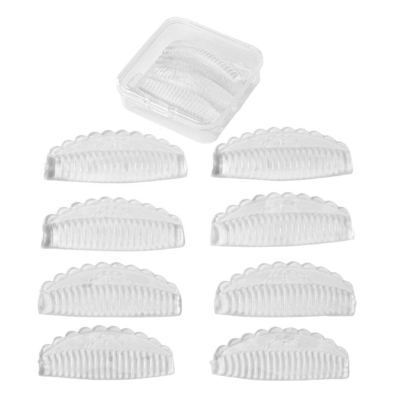 

4 Pairs Grade Silicone Eyelash Curling Tools Ergonomic Design Travel Friendly Beauty прозрачный
