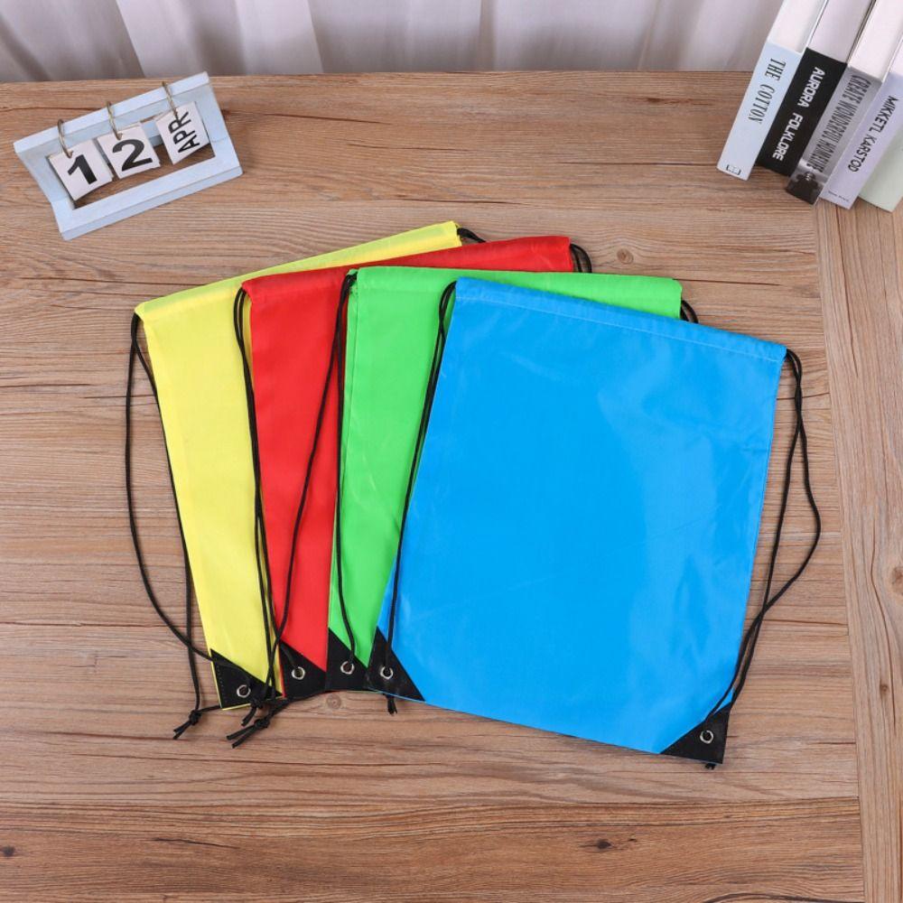 Nylon Shopping Bag Shoulder Bag Gym Sports Backpack Casual Drawstring  Backpack  Travel