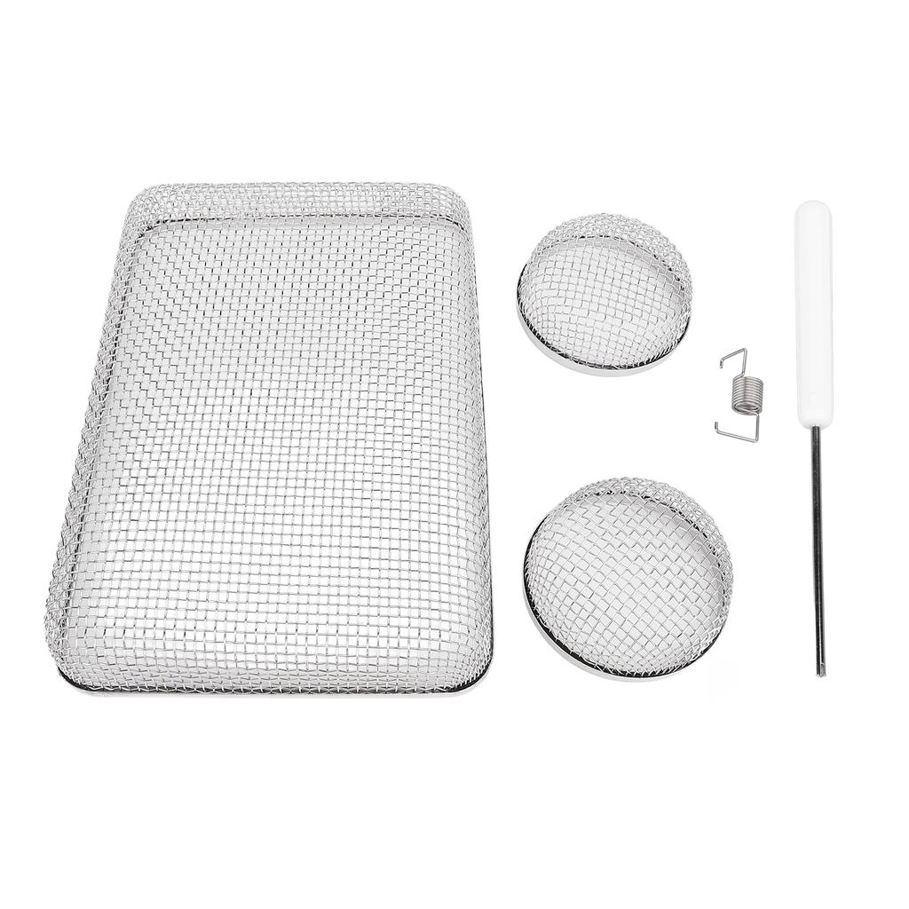 RV Furnace Vent Cover Stainless Steel Improve Air Circulation with Installation Tool Water Heater Ve